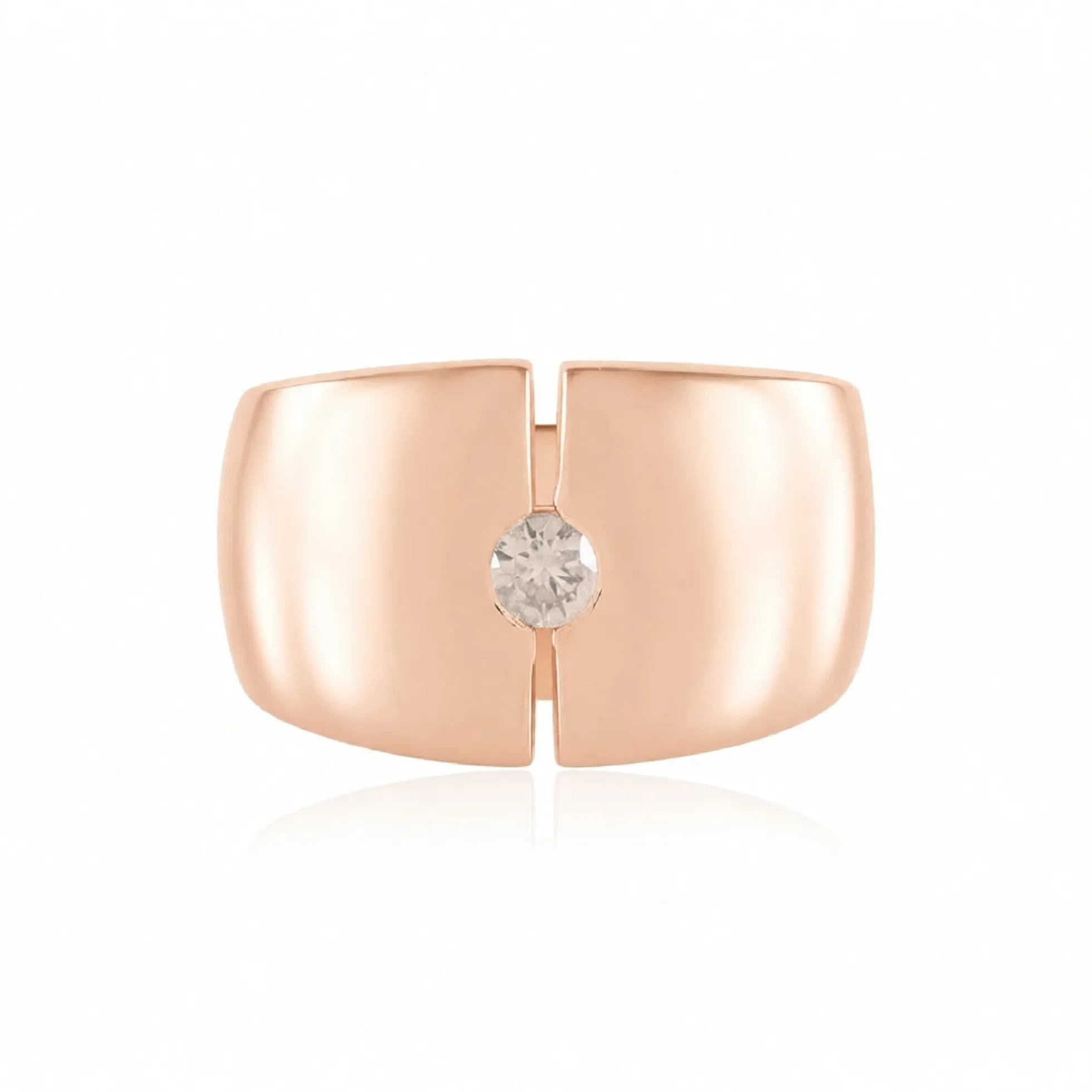 I3 Champagner-Brillant-Silberring