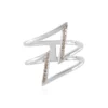 I3 Champagner-Brillant-Silberring (de Melo)