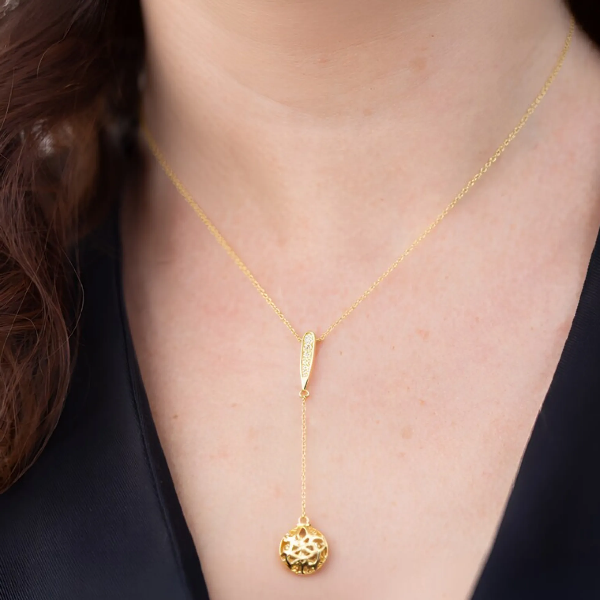 I2 Champagner-Diamant-Goldcollier