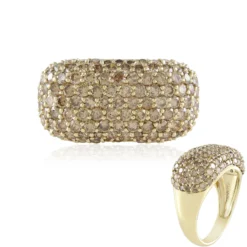 I2 Champagner-Diamant-Goldring