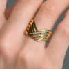 I2 Champagner-Diamant-Goldring