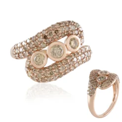 I2 Champagner-Diamant-Goldring