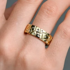 I3 Champagner-Diamant-Goldring