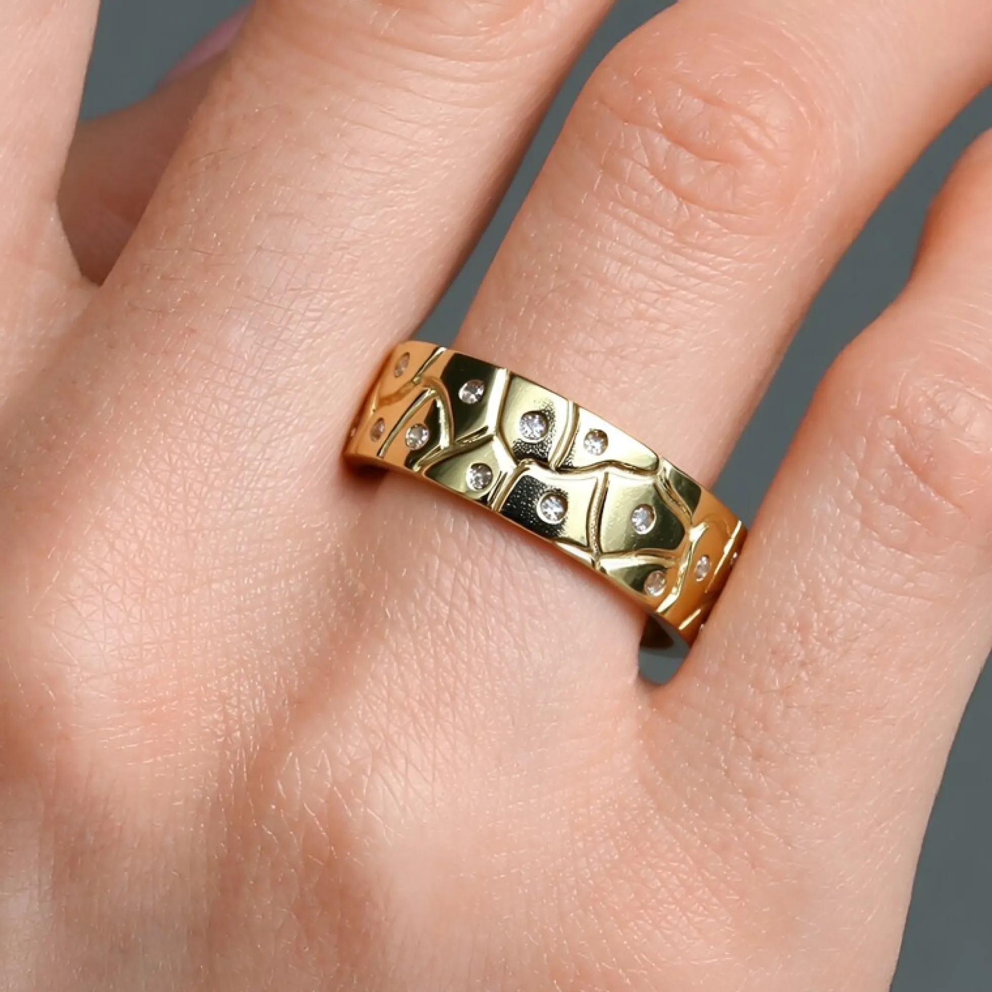 I3 Champagner-Diamant-Goldring