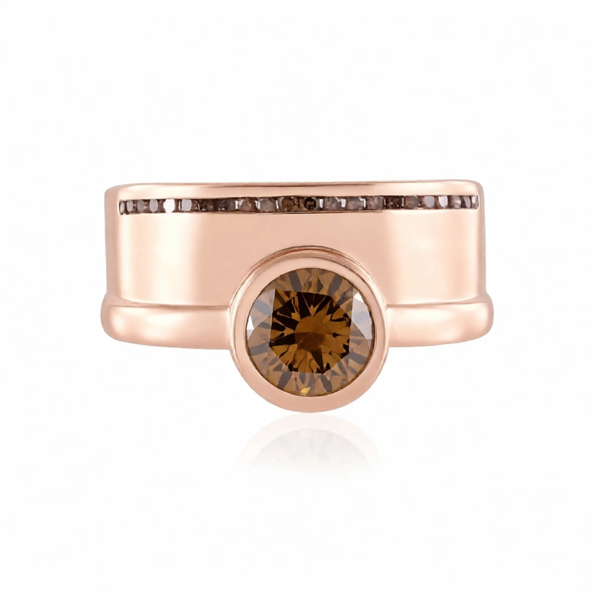 I2 Champagner-Diamant-Goldring