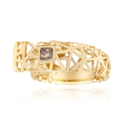 I2 Champagner-Diamant-Goldring