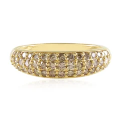 I2 Champagner-Diamant-Silberring