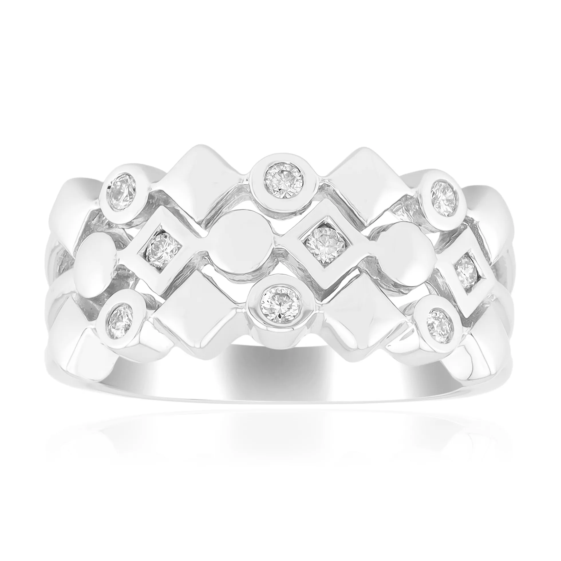 I1 (G) Brillant-Silberring