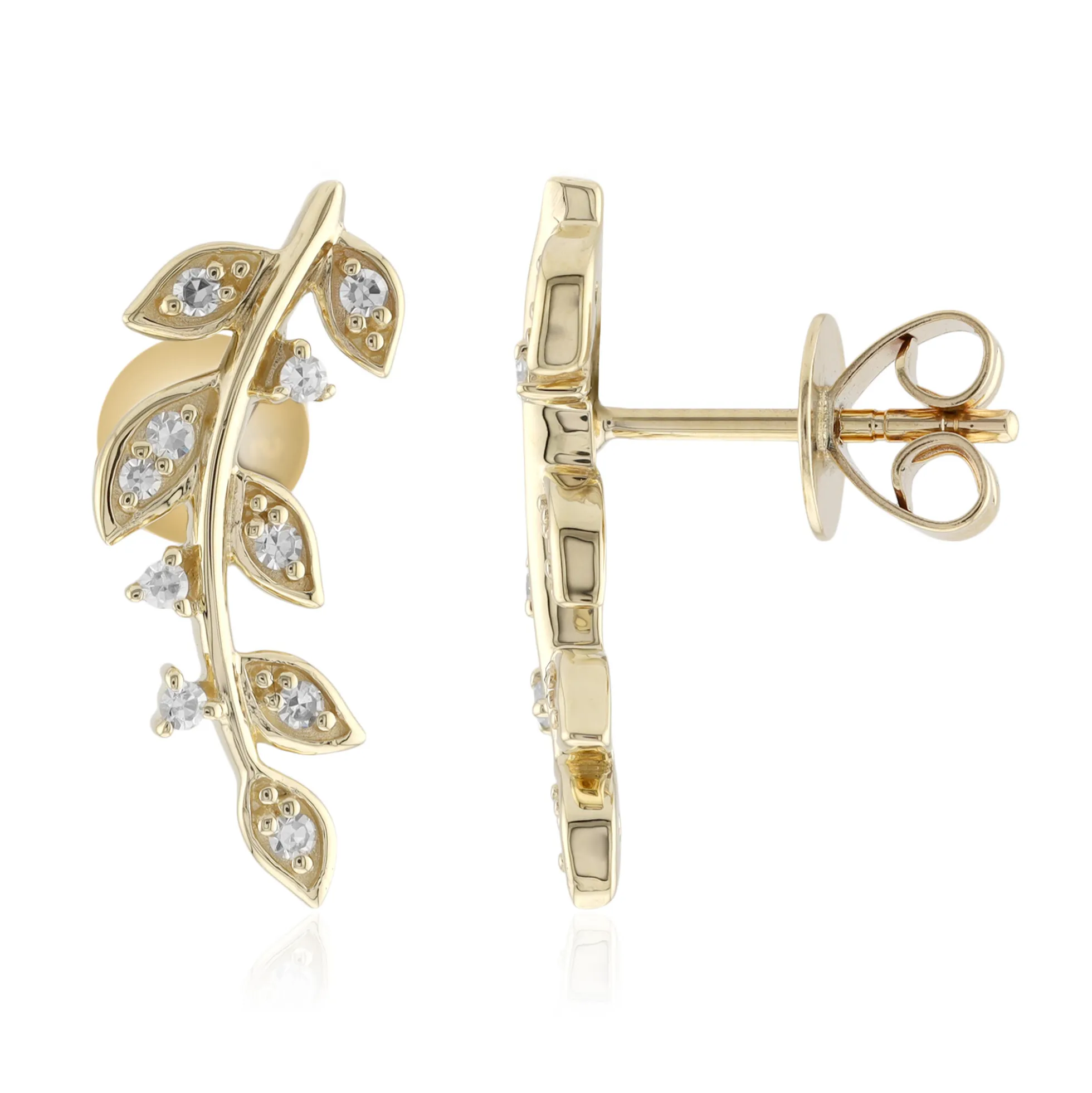 I1 (H) Diamant-Goldohrringe