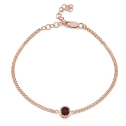 Indischer Granat-Silberarmband