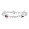 Indischer Granat-Silberarmband