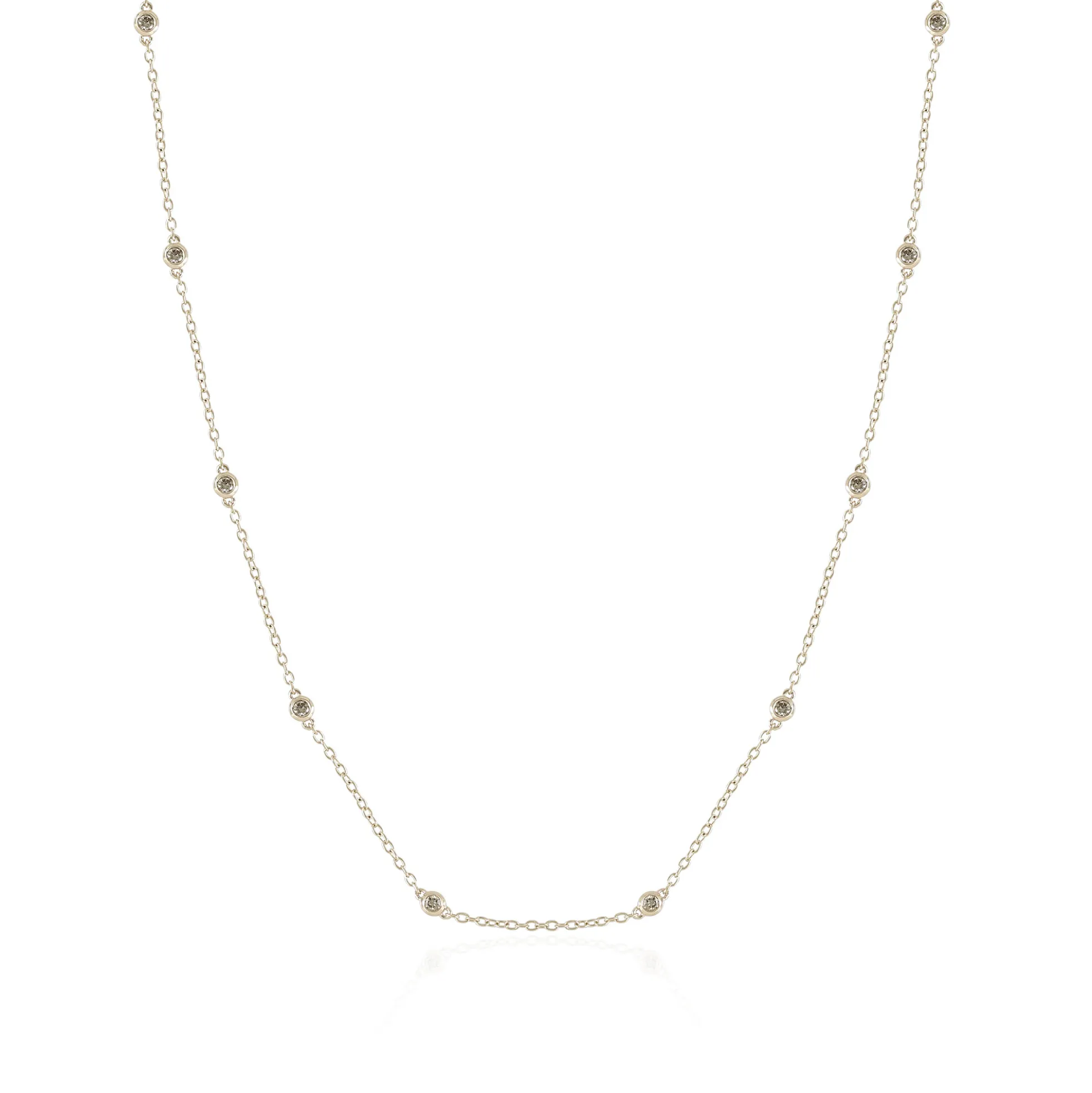 I2 Schokoladen-Brillant-Goldcollier