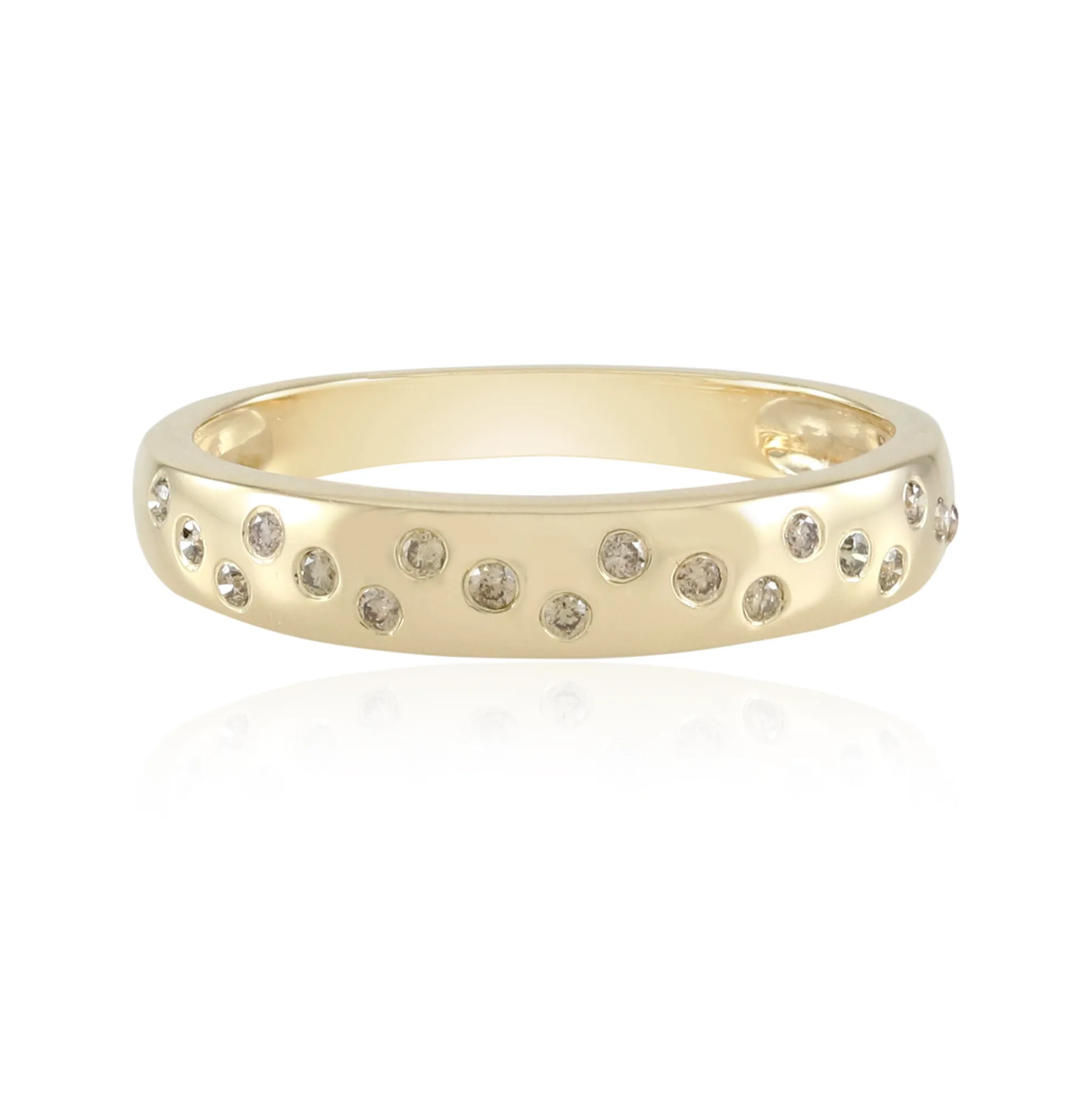I2 Schokoladen-Brillant-Goldring