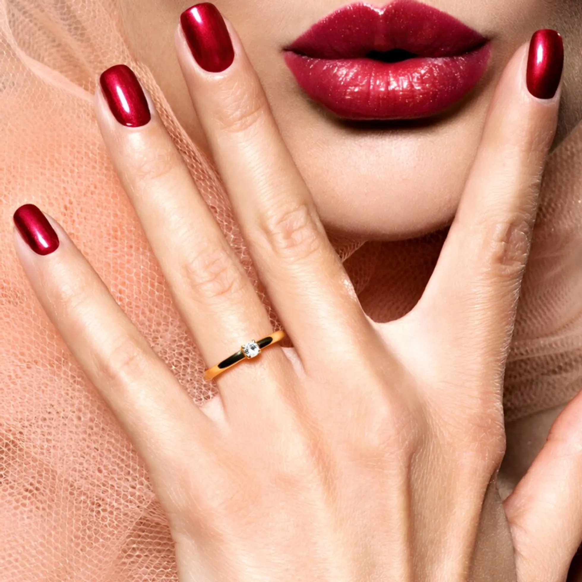 I2 Schokoladen-Brillant-Goldring