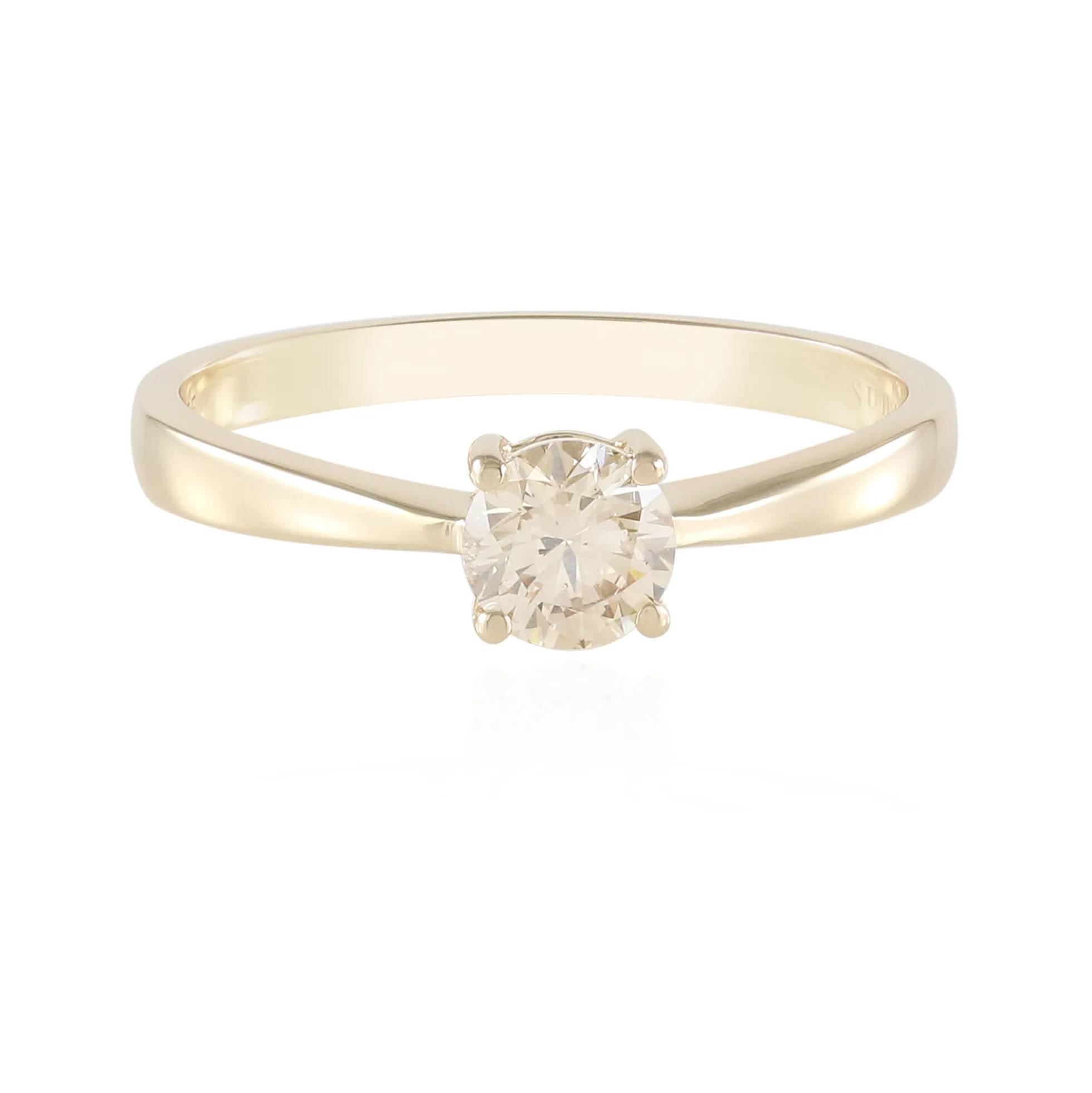 I2 Schokoladen-Brillant-Goldring