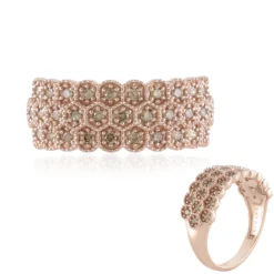 I2 Schokoladen-Brillant-Goldring