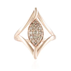 I2 Schokoladen-Brillant-Goldring