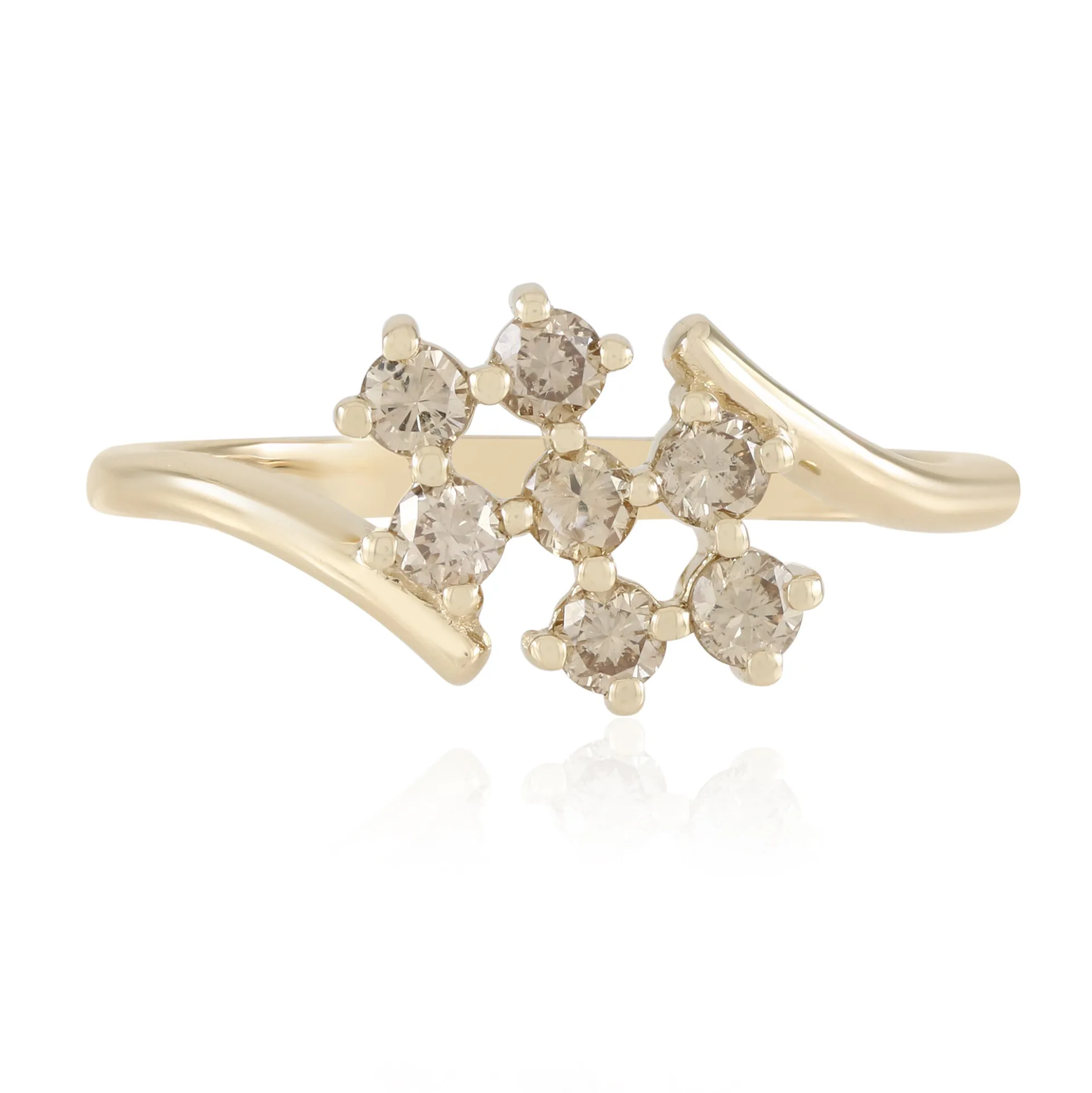 I2 Schokoladen-Brillant-Goldring