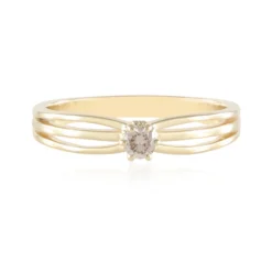 I2 Schokoladen-Brillant-Goldring