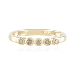 I2 Schokoladen-Brillant-Goldring