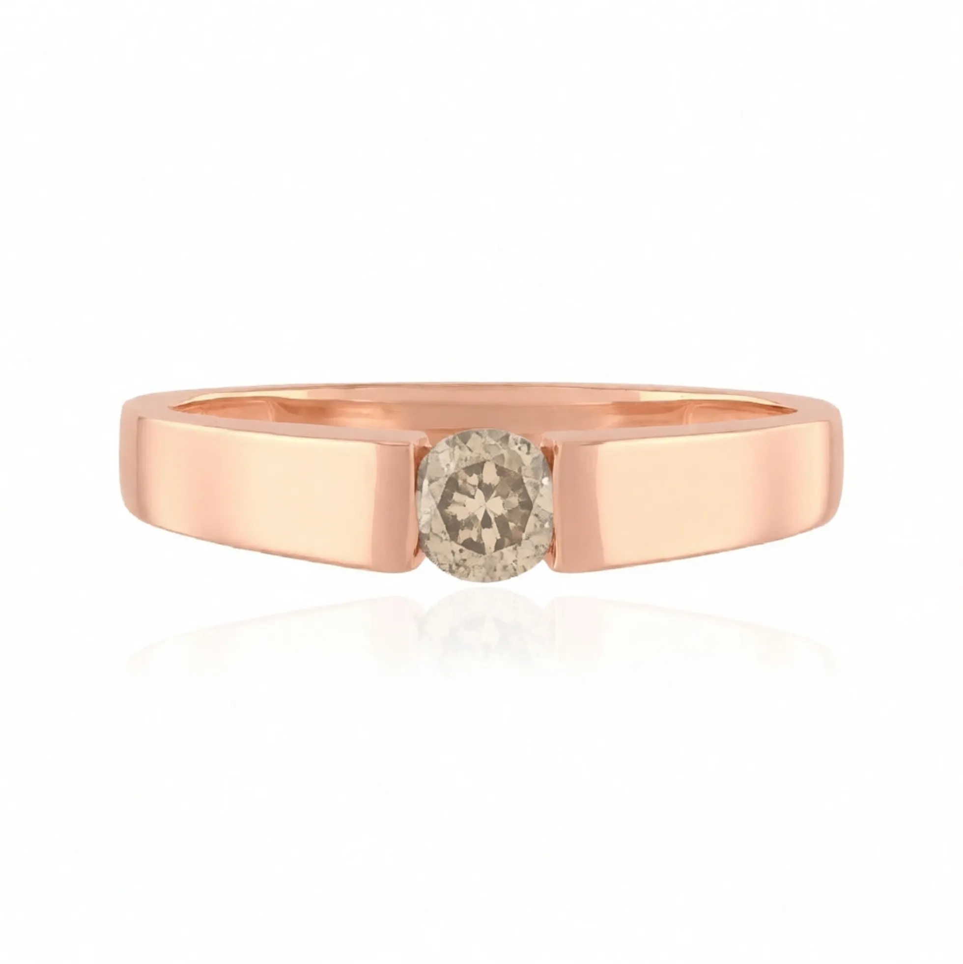 I1 Schokoladen-Brillant-Goldring
