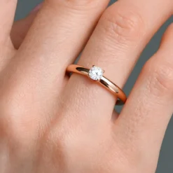 I1 Schokoladen-Brillant-Goldring