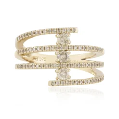 I2 Schokoladen-Brillant-Goldring