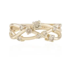 I2 Schokoladen-Brillant-Goldring