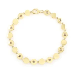 I2 Schokoladen-Brillant-Silberarmband