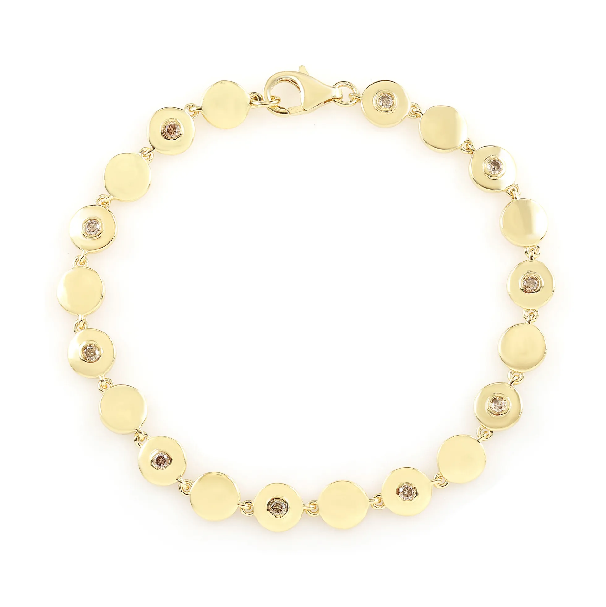 I2 Schokoladen-Brillant-Silberarmband