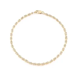 I2 Schokoladen-Brillant-Silberarmband