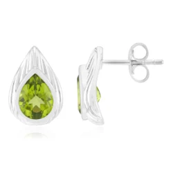 Jilin-Peridot-Silberohrringe
