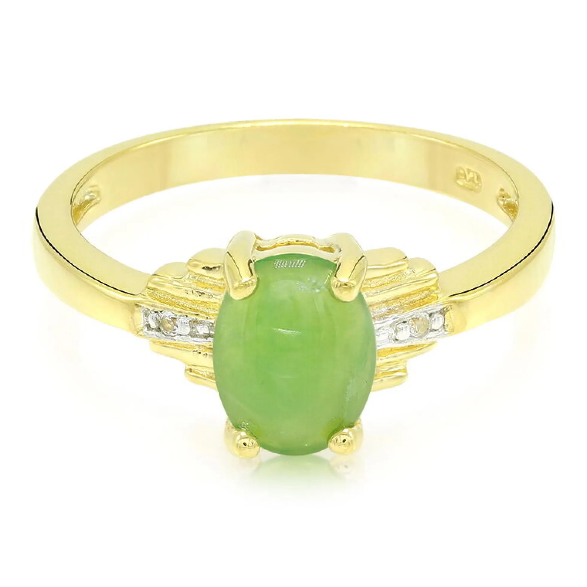 Kaiserlicher Chrysopras-Silberring