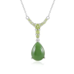 Kanadische Jade-Silbercollier