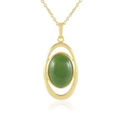 Kanadische Jade-Silberhalskette