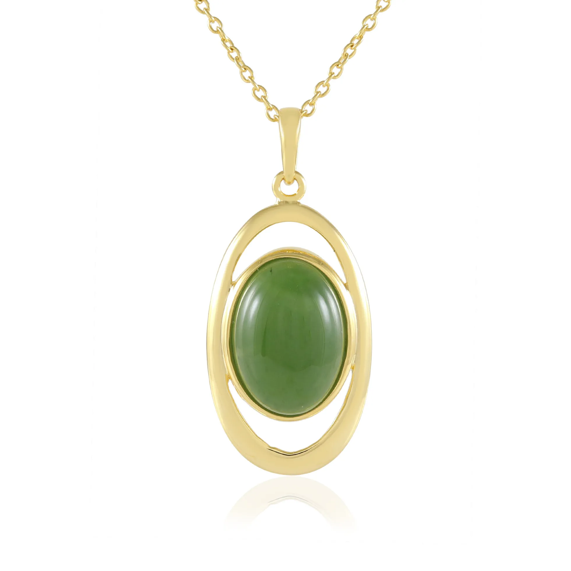 Kanadische Jade-Silberhalskette