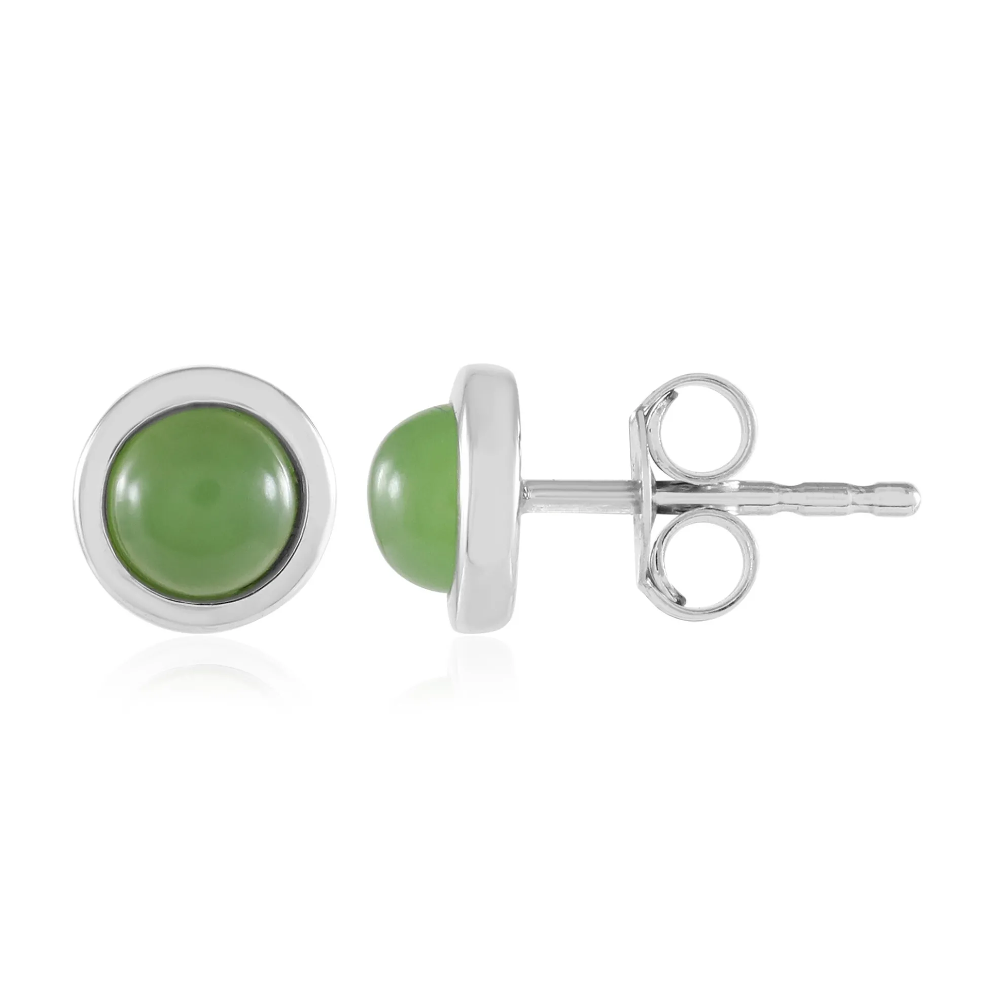 Kanadische Jade-Silberohrringe