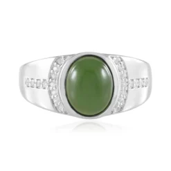 Kanadische Jade-Silberring