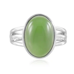 Kanadische Jade-Silberring