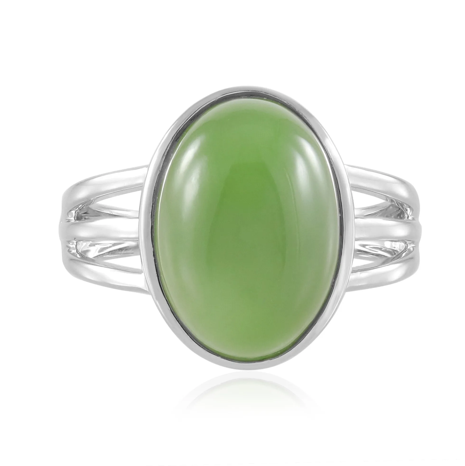 Kanadische Jade-Silberring