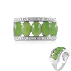 Kanadische Jade-Silberring