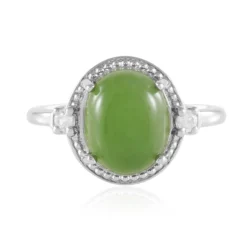 Kanadische Jade-Silberring