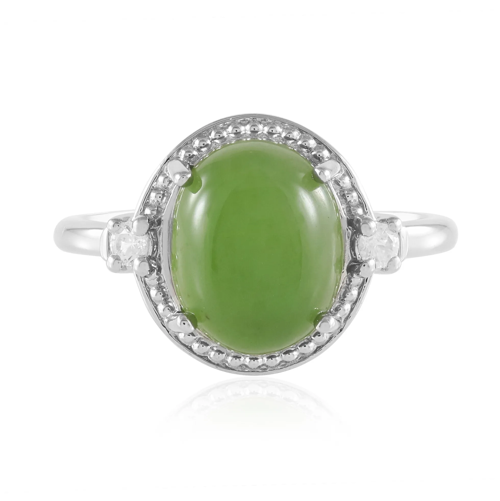 Kanadische Jade-Silberring