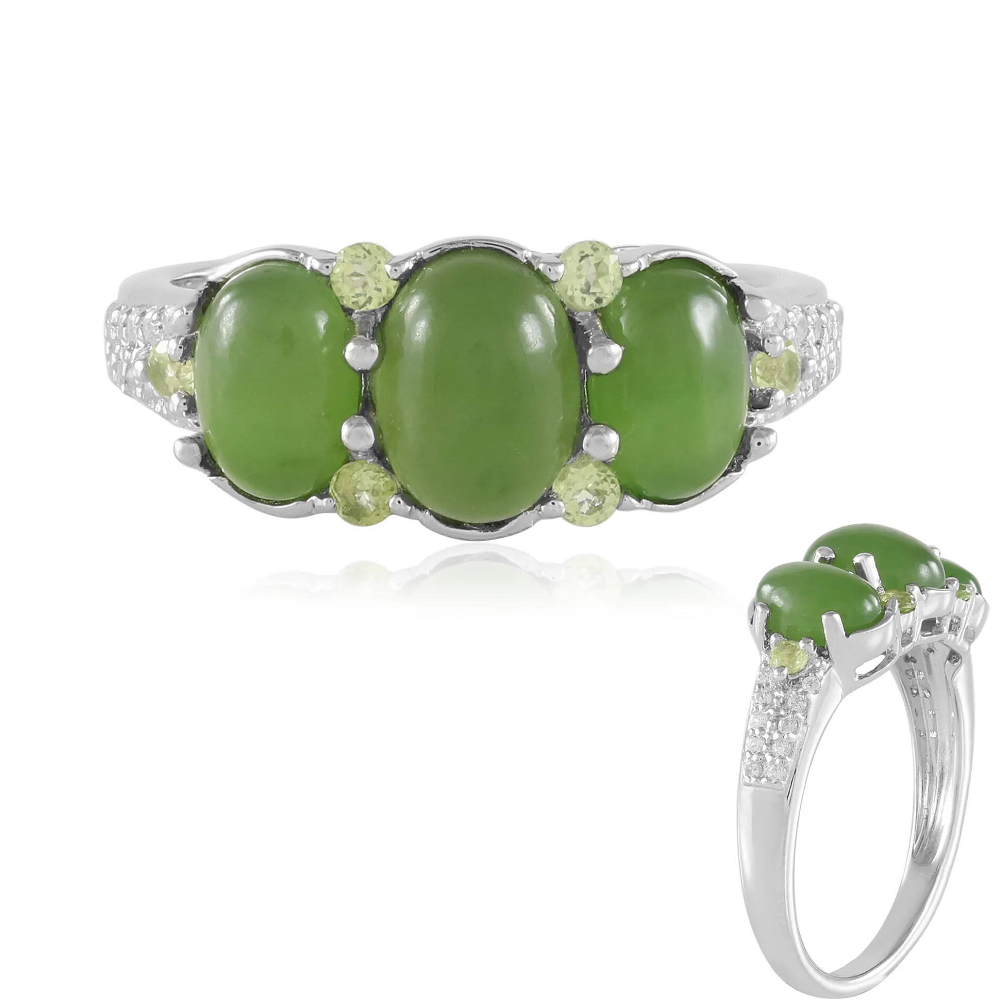 Kanadische Jade-Silberring