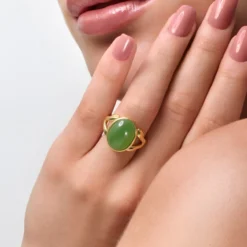 Kanadische Jade-Silberring