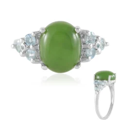 Kanadische Jade-Silberring