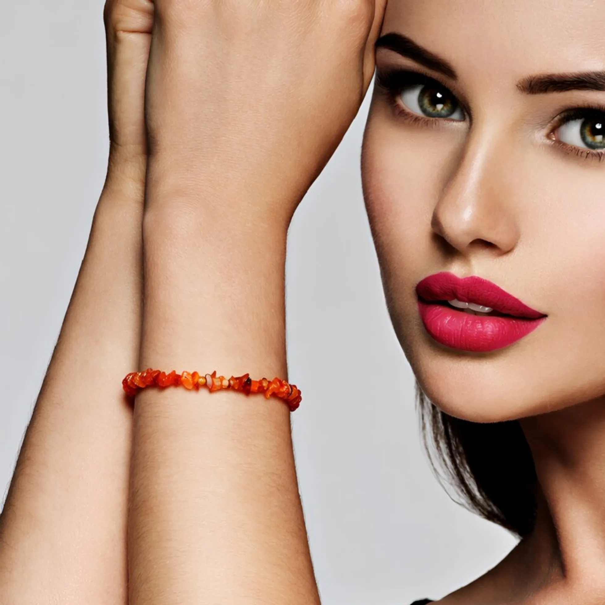 Karneol-Silberarmband