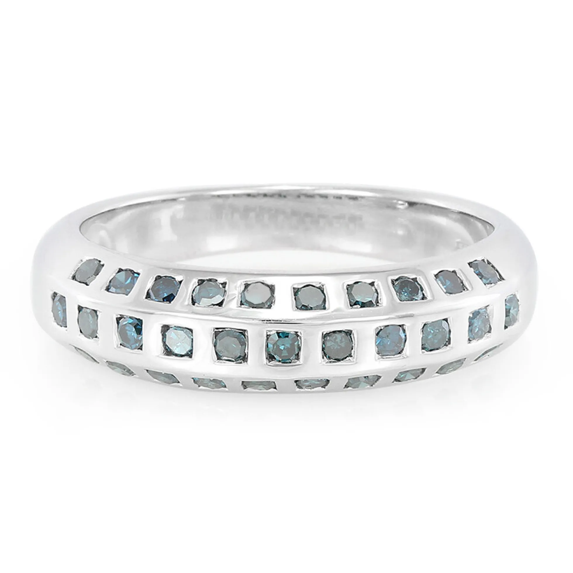 Königsblauer Diamant-Silberring