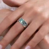Königsblauer Diamant-Silberring