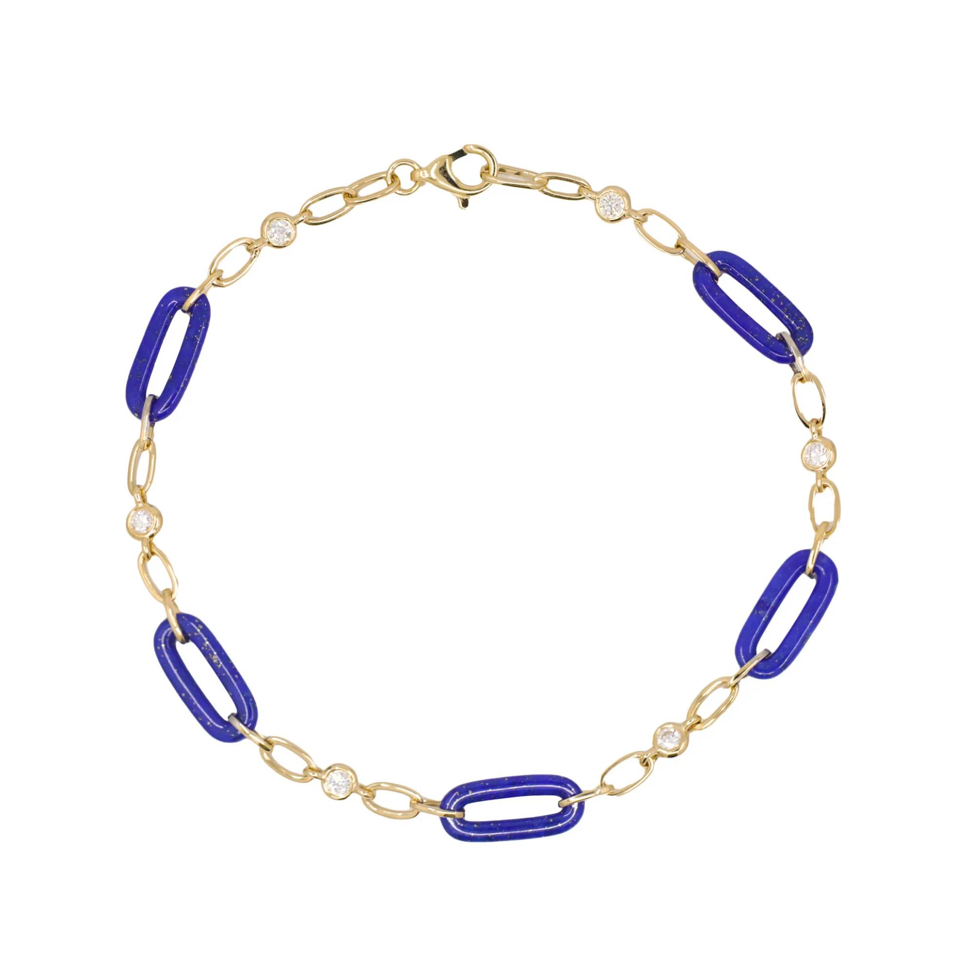 Lapislazuli-Goldarmband